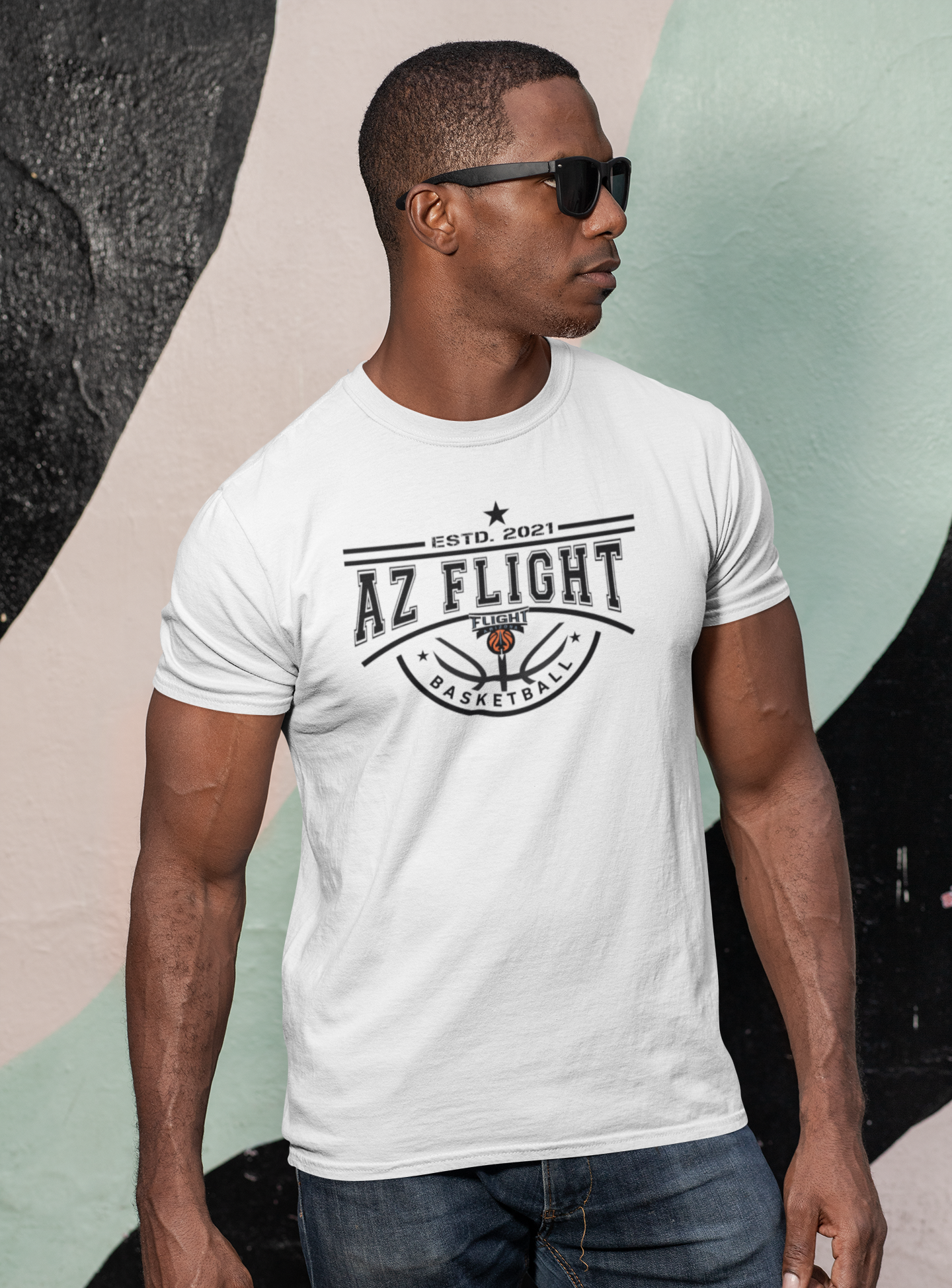 Player in Emblem tee